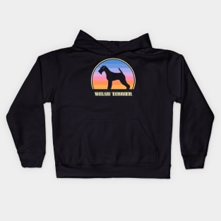 Welsh Terrier Vintage Sunset Dog Kids Hoodie